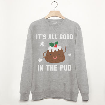 It's All Good In The Pud Men's Christmas Sweatshirt, 2 of 3
