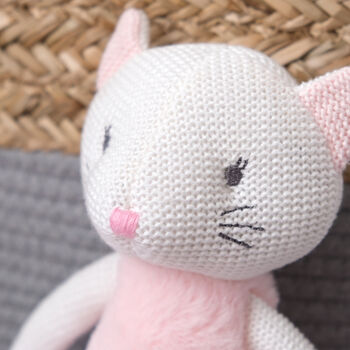 Personalised Cat Knitted Soft Toy, 4 of 5