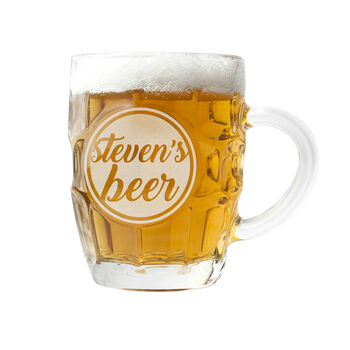 Personalised Statement Dimpled Beer Glass, 6 of 6