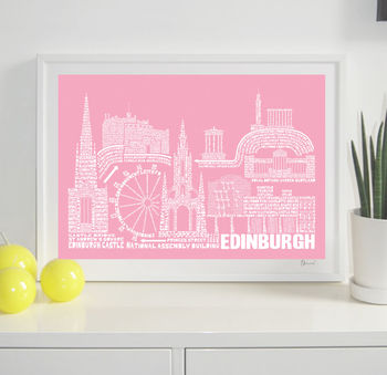Edinburgh Skyline Typography Print, 2 of 9