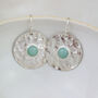 Sterling Silver Semi Precious Shield Earrings, thumbnail 1 of 12