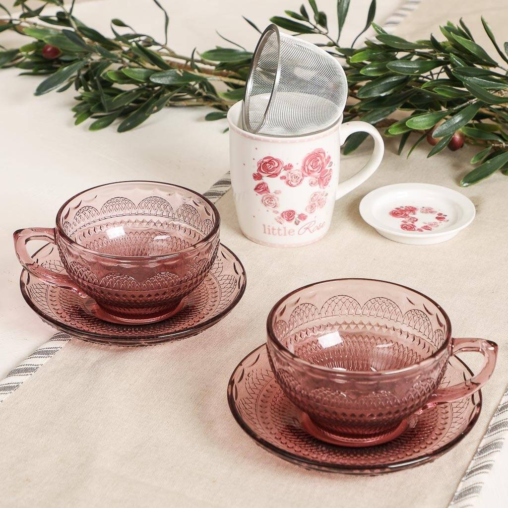 little rose tea infuser mug and cup set by dibor