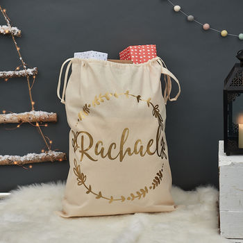 Personalised Christmas Wreath Sack, 2 of 5