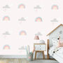 Rainbow And Cloud Fabric Wall Stickers, thumbnail 1 of 5