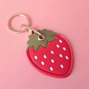 Strawberry Airtag Holder Keyring Or Bag Charm, 3 of 5