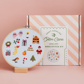 Colourful Christmas Cross Stitch Kit, 2 of 8