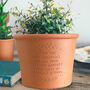 Engraved Message Round Plant Pot, thumbnail 3 of 6