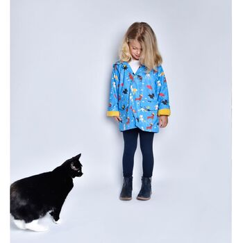 Children's Cat And Dog Print Raincoat, 3 of 5