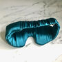 Oversized Silk Sleep Mask In Teal, thumbnail 4 of 6