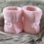 Pink Knitted Baby Booties, thumbnail 7 of 8