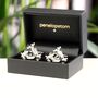 Personalised Retro Silver Scooter Cufflinks, thumbnail 2 of 8