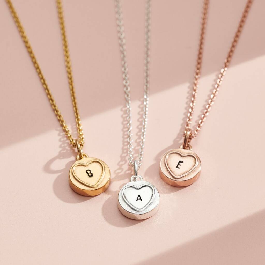 Mini Personalised Sweetheart Necklace, 1 of 9