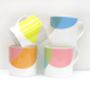 Dip Design Bone China Mug Lime And Grey, thumbnail 10 of 10