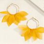 Elegant Petal Fabric Hoop Earrings, thumbnail 2 of 5