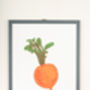 Orange Swede Vegetable Wall Art, thumbnail 3 of 4