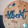 Personalised New Baby Wall Plaque With Stars, thumbnail 2 of 4