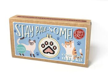 Stay Pawsome! Mini Matchbox Cross Stitch Kit, 10 of 12