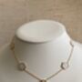 18 K Gold Plated Five Clover Necklace Gold White, thumbnail 5 of 5