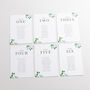 Green Eucalyptus Wedding Table Plan Cards, thumbnail 4 of 5