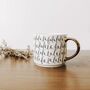 Fa La La La Christmas Fine Bone China Mug, thumbnail 1 of 2