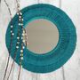 Handmade Medium Fringed Macrame Mirror, Macrame Bedroom Wall Mirror, thumbnail 3 of 10