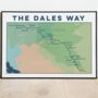Yorkshire Dales Way Map Art Print, thumbnail 3 of 10