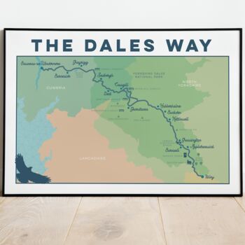 Yorkshire Dales Way Map Art Print, 3 of 10