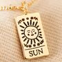Tiny Hammered Tarot Card Pendant Necklace, thumbnail 7 of 11