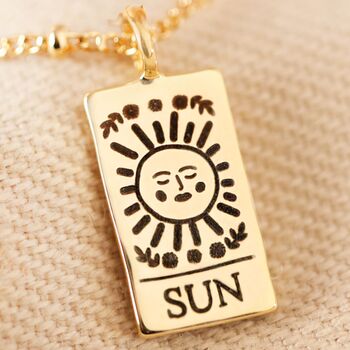 Tiny Hammered Tarot Card Pendant Necklace, 7 of 11