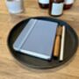 Personalised Black Round Leather Accessories Tray, thumbnail 1 of 6