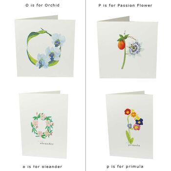 Botanical Flower Letter Cards, 8 of 12