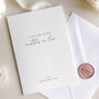 Luxury 'Letter To My Mother In Law On My Wedding Day' Card, Elegant Calligraphy Design, thumbnail 1 of 7