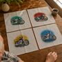 Set Of Four Handkerchiefs With Classic Motorbikes Gift For Biker, thumbnail 1 of 12