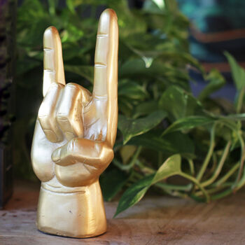 Gold Rock On Accessories Stand And Gift Box, 3 of 5