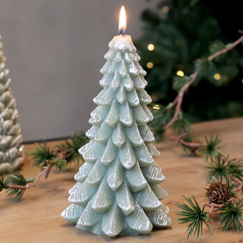 Snow Dusted Christmas Tree Candle, 2 of 4
