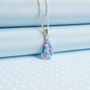 Hand Painted Forget Me Not Pendant Necklaces, thumbnail 4 of 7