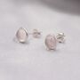 Sterling Silver Natural Quartz Crystal Stud Earrings, thumbnail 6 of 10
