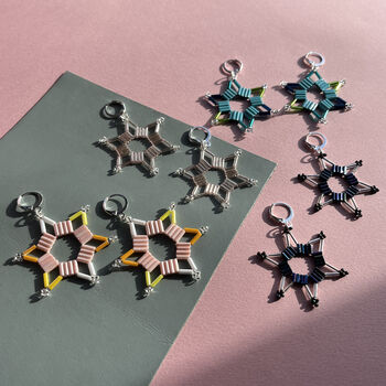 Handmade Shimmering Star Earrings, 3 of 10