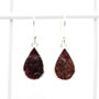 Garnet Gemstone Handmade Ladies Silver Earrings, thumbnail 2 of 4