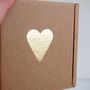 Brown Kraft Gift Box With Gold Leaf Heart, thumbnail 2 of 7