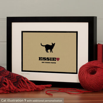 Personalised Cat Lover Gift Print For One Or Two Cats, 11 of 12