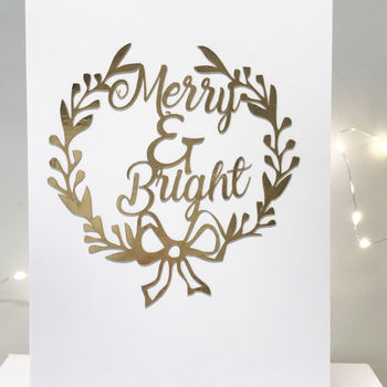 Paper Cut Luxury Gold Christmas Card, 2 of 12