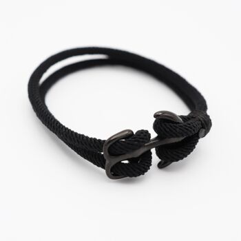 Personalised Black Anchor Bracelet, 6 of 6