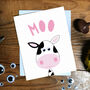 Cow 'Moo' Birthday/Thank You Card, thumbnail 3 of 3