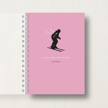 Personalised Skiing Lover's Journal Or Notebook, 9 of 10
