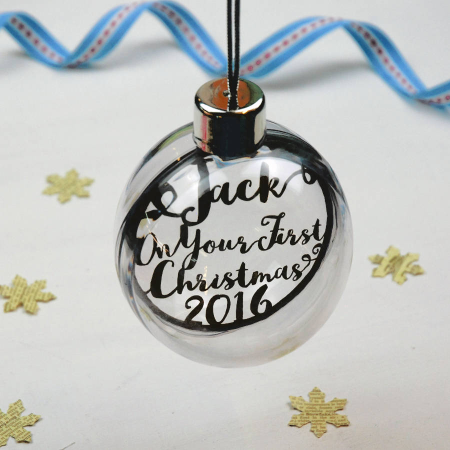 Papercut Baby's First Christmas Bauble By Pogofandango ...