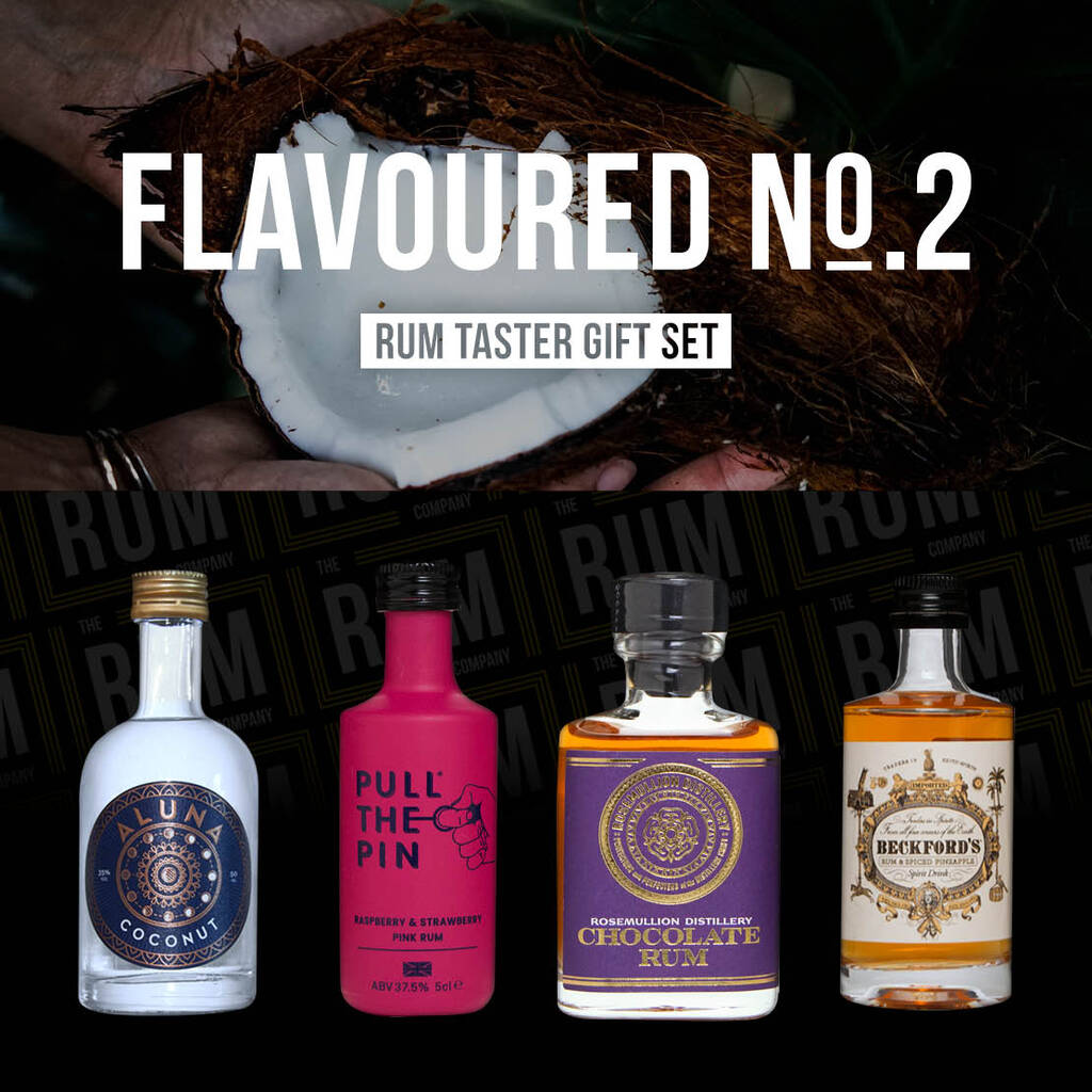 Flavoured Rum Taster Set Gift Box Two By The Rum Company