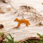 Fox Necklace Enamelled Sterling Silver, thumbnail 1 of 7