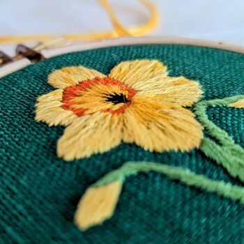 Mini Daffodil Embroidery Kit, 3 of 4