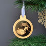Personalised Gold Or Silver Baby Scan Christmas Bauble, thumbnail 3 of 3